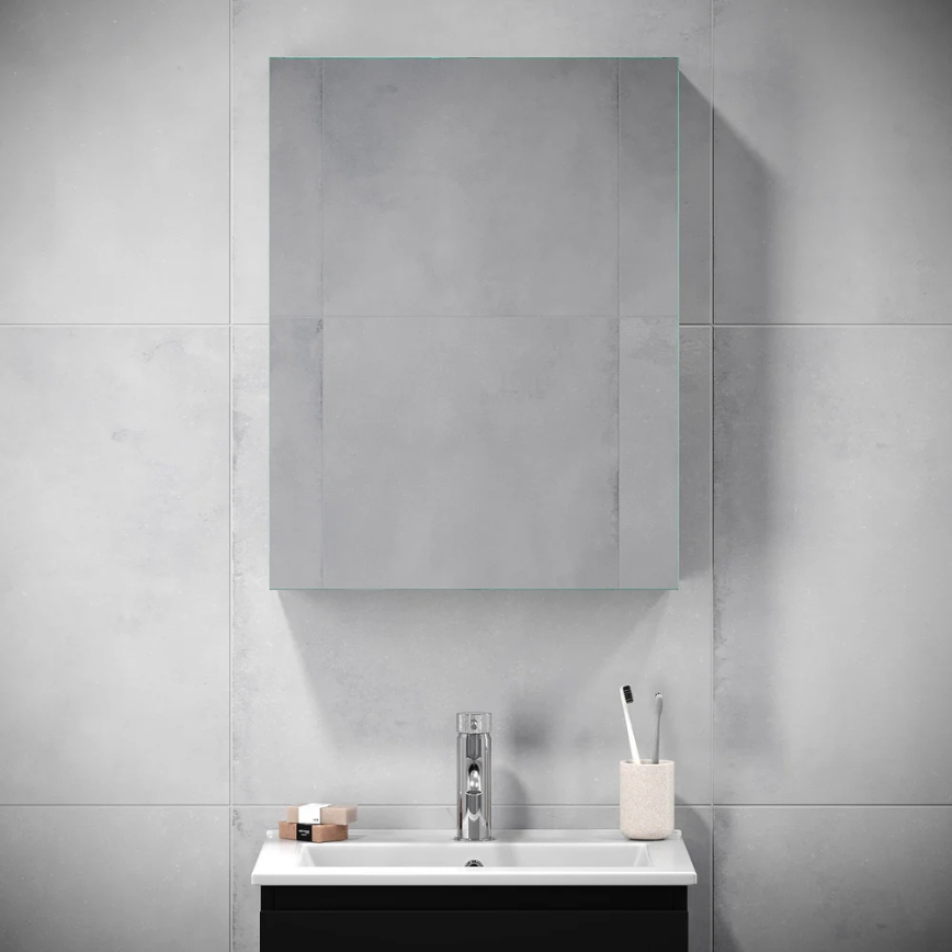 Mirror bathroom cabinet HENRY 65x50 cm black