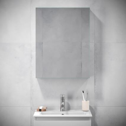 Mirror bathroom cabinet HENRY 65x50 cm white