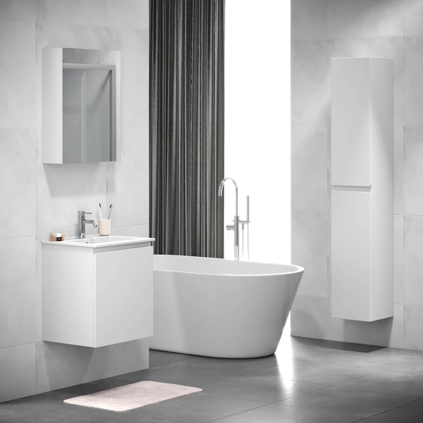 Mirror bathroom cabinet HENRY 65x50 cm white