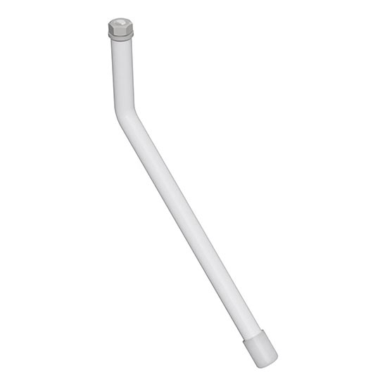 Mirror lever 1x14,8 cm stainless steel/white