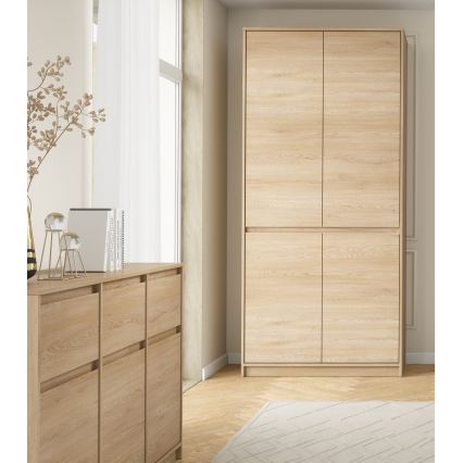 MIYABI Wardrobe 90x198x52 cm Cremona Oak