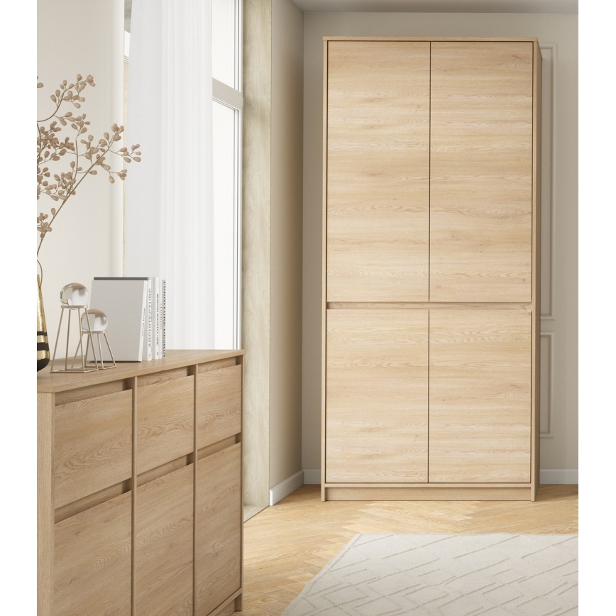 MIYABI Wardrobe 90x198x52 cm Cremona Oak