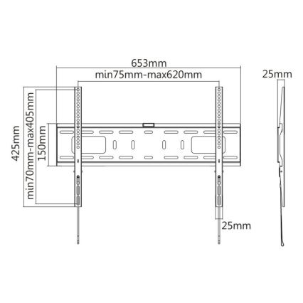 MK FLORIA MKF-17DF641 - Fixed TV wall holder 80" black