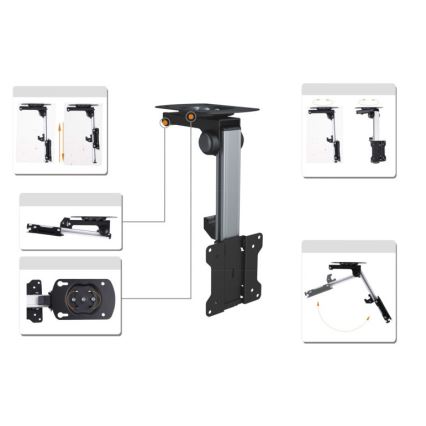 MK FLORIA MKF-17DS220 - Ceiling mount for 46 TV, Black