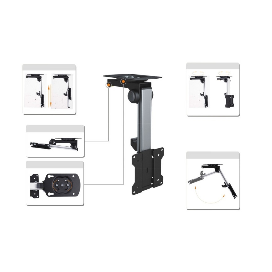 MK FLORIA MKF-17DS220 - Ceiling mount for 46 TV, Black