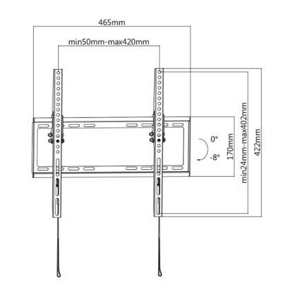MK FLORIA MKF-20DN447 - Folding wall TV holder 65" black