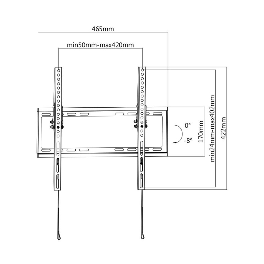 MK FLORIA MKF-20DN447 - Folding wall TV holder 65" black
