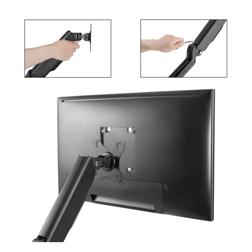 MK FLORIA MKF-21DP113S2 - Adjustable 32 monitor mount, black