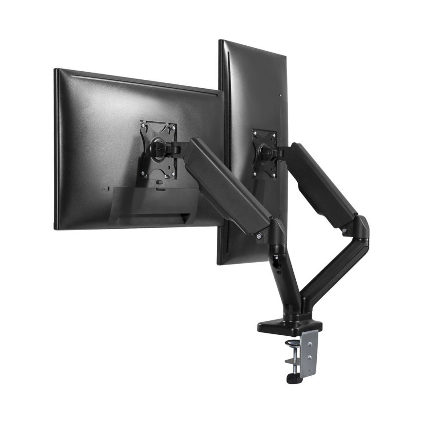 MK FLORIA MKF-21DP113S2 - Adjustable dual monitor mount for 32 monitors, black