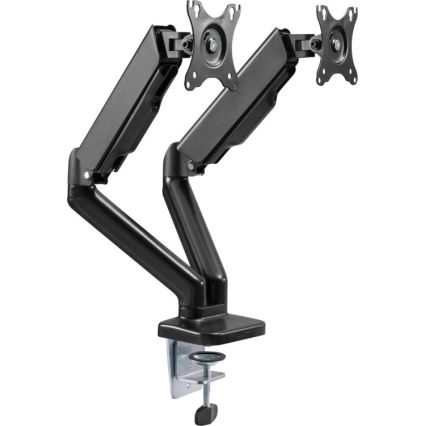 MK FLORIA MKF-21DP113S2 - Adjustable dual monitor mount for 32 monitors, black
