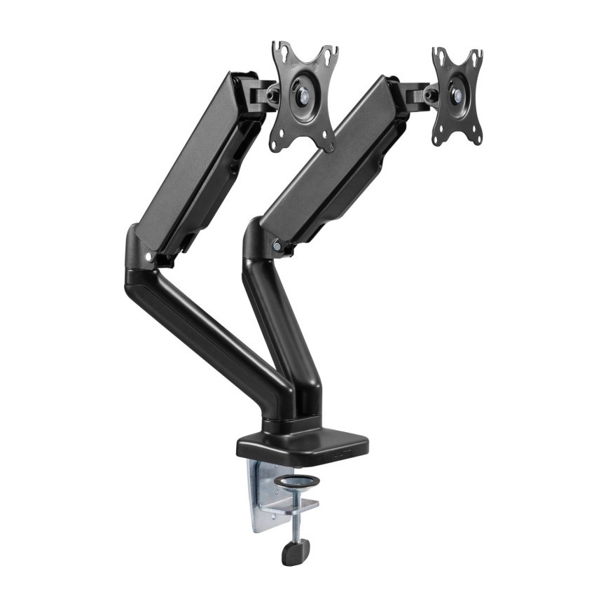MK FLORIA MKF-21DP113S2 - Adjustable dual monitor mount for 32 monitors, black