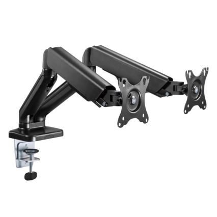 MK FLORIA MKF-21DP113S2 - Adjustable dual monitor mount for 32 monitors, black