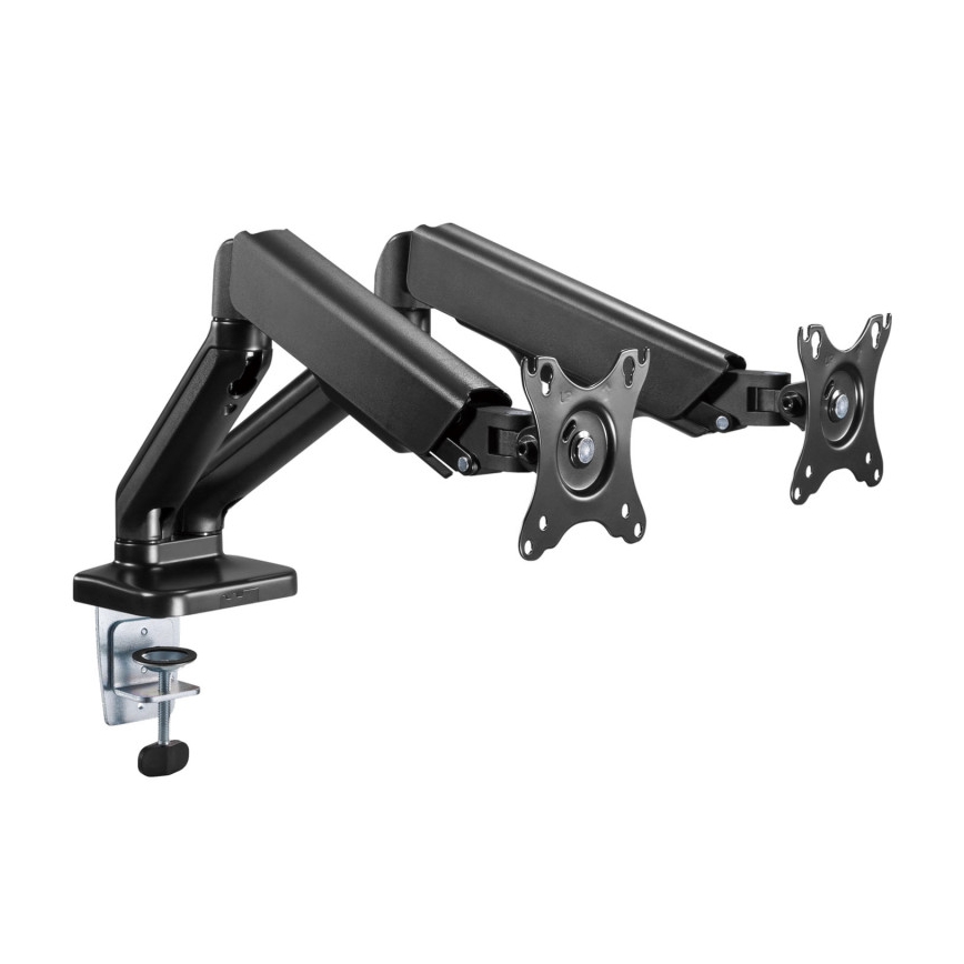 MK FLORIA MKF-21DP113S2 - Adjustable dual monitor mount for 32 monitors, black