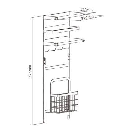 MK FLORIA MKF-21MG02W - Magnetic organizer 67,5x31 cm white