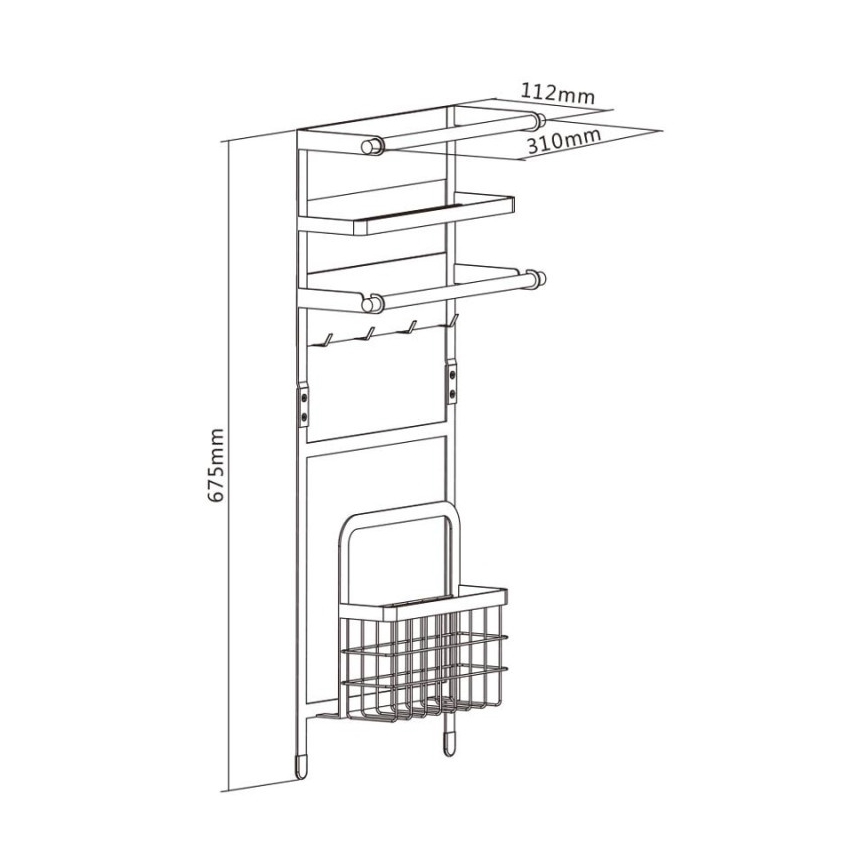 MK FLORIA MKF-21MG02W - Magnetic organizer 67,5x31 cm white