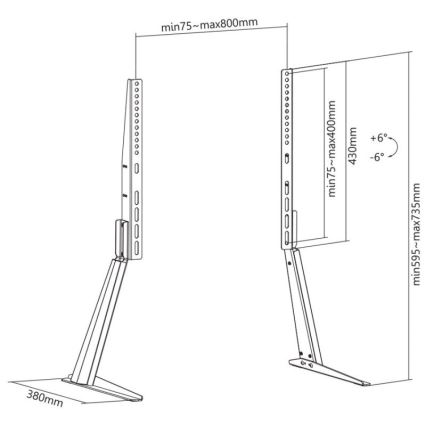 MK FLORIA MKF-21ST841 - Tilting TV stand 32-70“ black