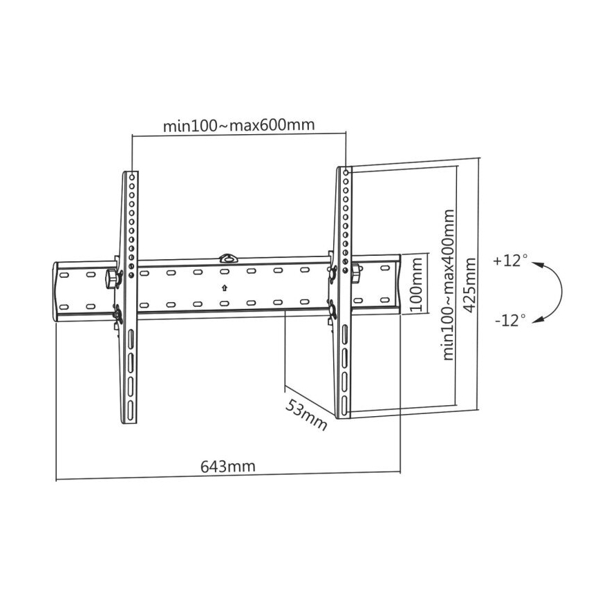 MK FLORIA MKF-23DN640 - Folding wall TV holder 80" black