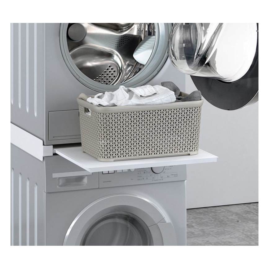MK FLORIA MKF-23MZ601 - Stacking kit for washing machine and dryer with pull-out 60 cm white