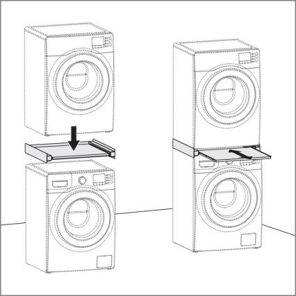 MK FLORIA MKF-23MZ601 - Stacking kit for washing machine and dryer with pull-out 60 cm white