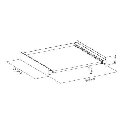 MK FLORIA MKF-23MZ601 - Stacking kit for washing machine and dryer with pull-out 60 cm white