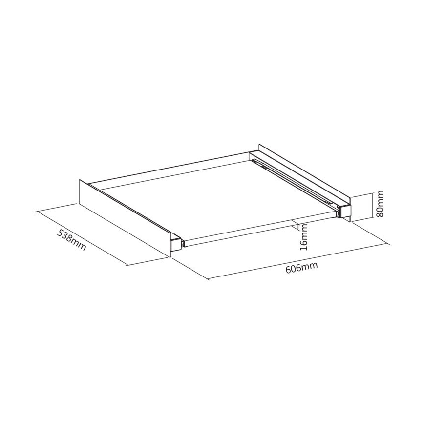 MK FLORIA MKF-23MZ601 - Stacking kit for washing machine and dryer with pull-out 60 cm white