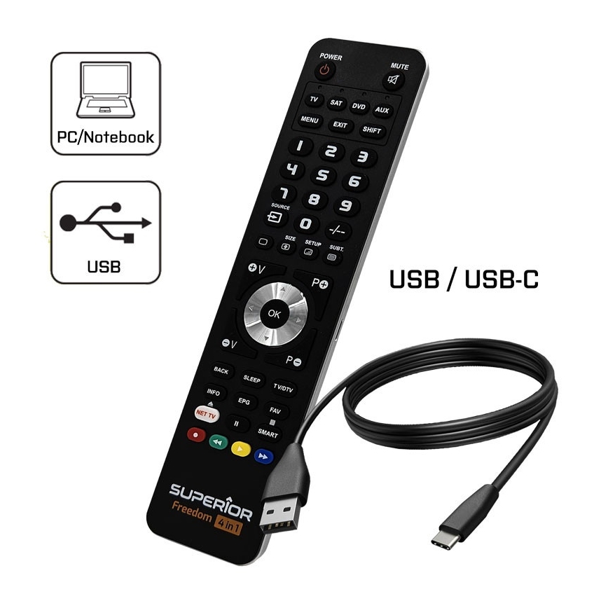 MK FLORIA Superior FREEDOM 4in1 USB - Remote control 4in1 USB 2xAAA