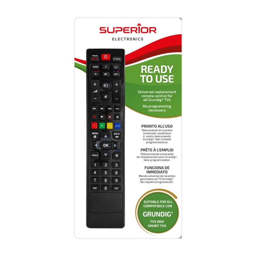 MK FLORIA Superior RC UNI TV Grundig - Replacement remote control for TV brand Grundig 2xAAA