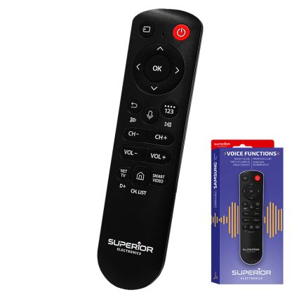 MK FLORIA Superior Samsung Voice - Replacement Remote Control for Samsung TVs, 2x AAA
