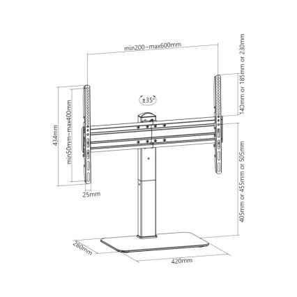 MK FLORIA Superior SUPSTV020 - Floor-standing TV mount for 37-70 TVs black