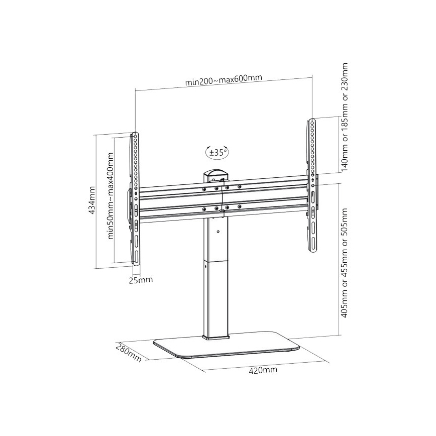 MK FLORIA Superior SUPSTV020 - Floor-standing TV mount for 37-70 TVs black