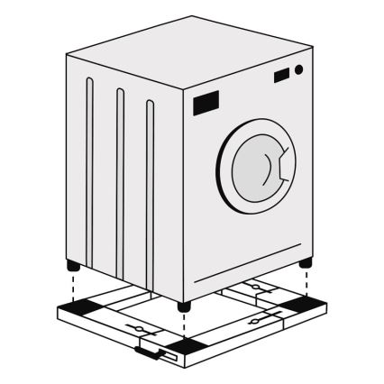 MK FLORIA Superior Wheel Wash - Anti-Vibration Washing Machine Stand 68 x 68 cm