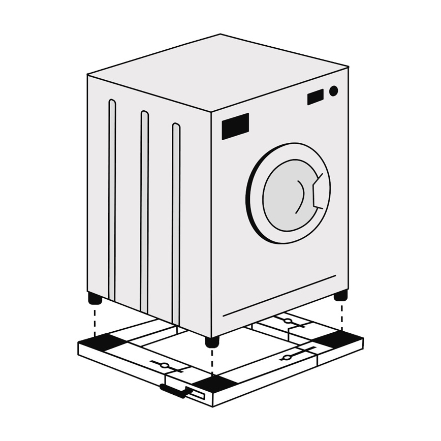 MK FLORIA Superior Wheel Wash - Anti-Vibration Washing Machine Stand 68 x 68 cm