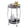 Mobile bar table BAR 71x42 cm shiny chrome/black