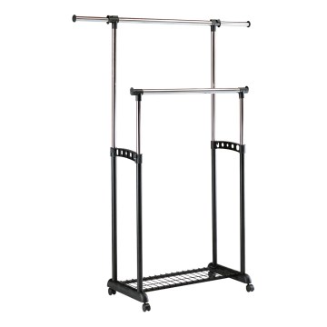 Mobile metal hanger 170x142 cm black/shiny chrome