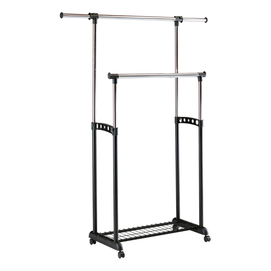 Mobile metal hanger 170x142 cm black/shiny chrome