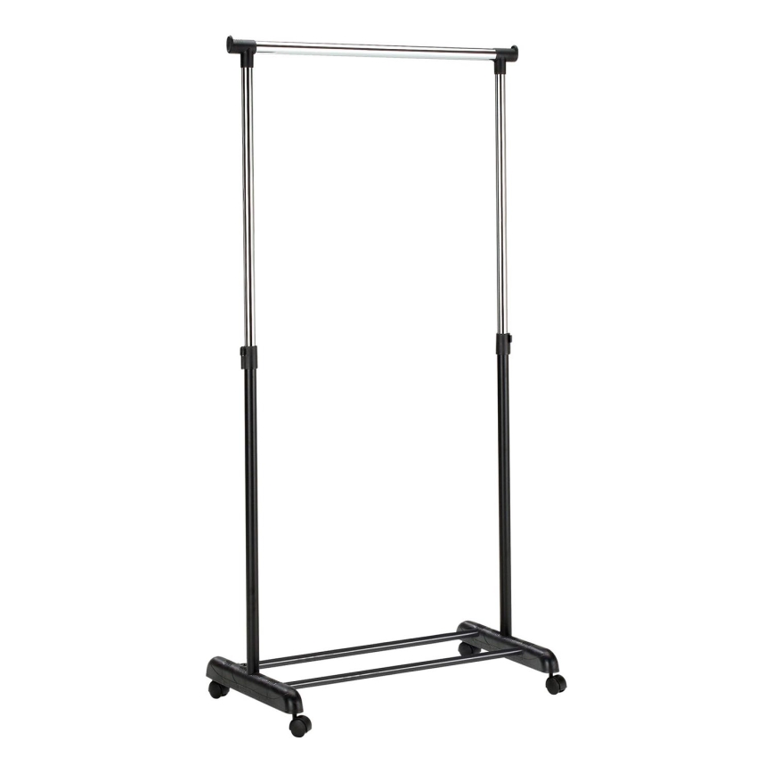 Mobile metal hanger 170x88 cm black/shiny chrome