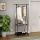 Mobile metal hanger with shelves OLAZEN 157x85 cm black