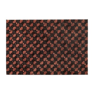 MOCCA Rug 170x120 cm brown/red
