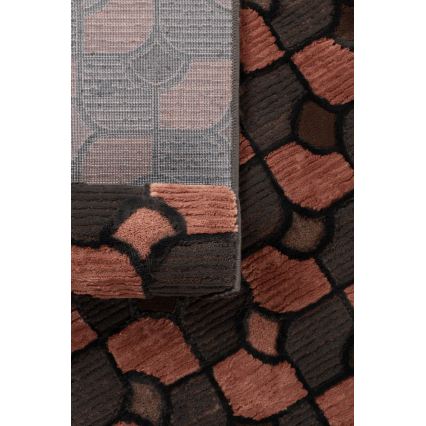 MOCCA Rug 170x120 cm brown/red