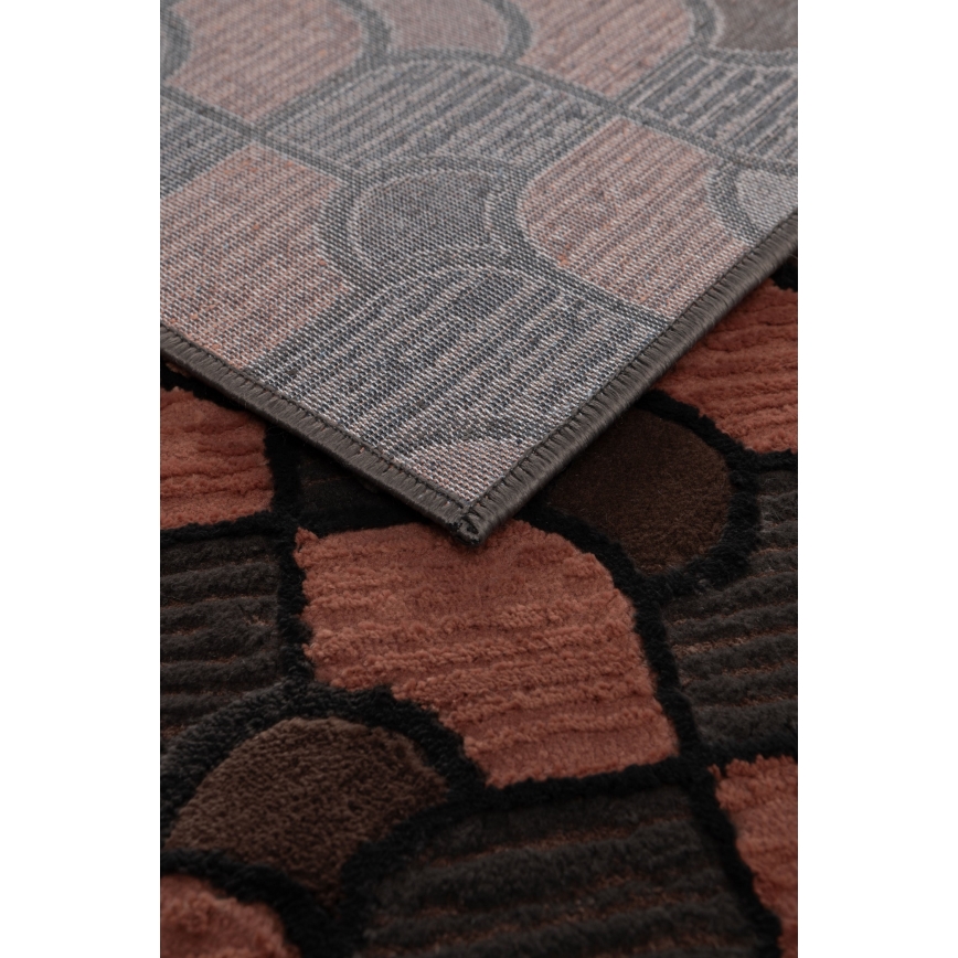 MOCCA rug 200x280 cm brown/red
