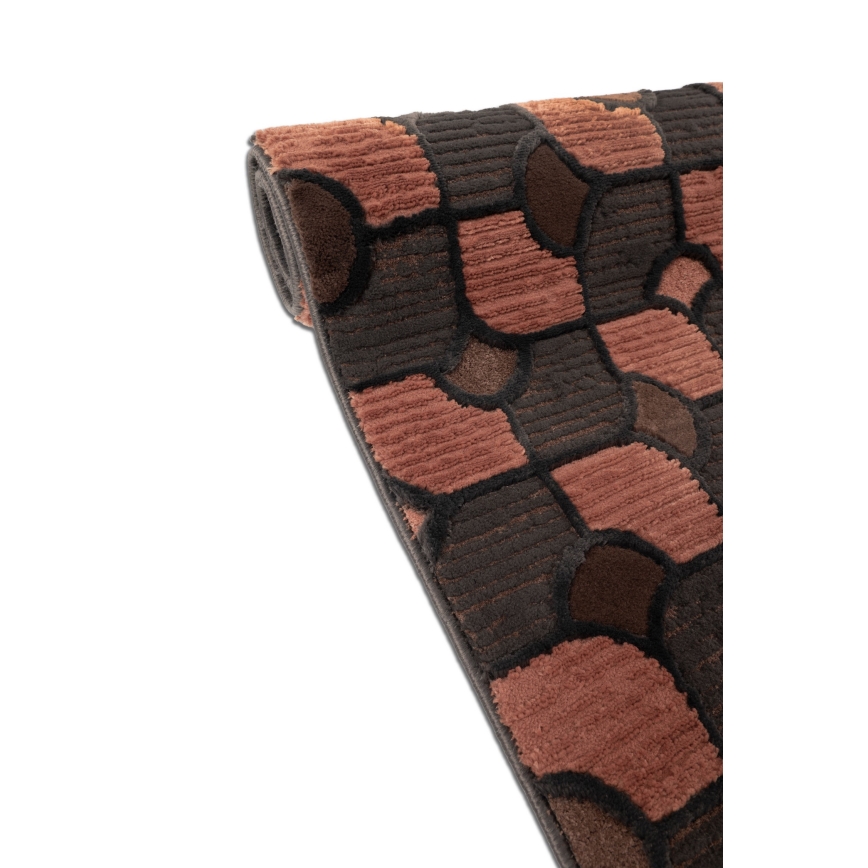 MOCCA rug 200x280 cm brown/red