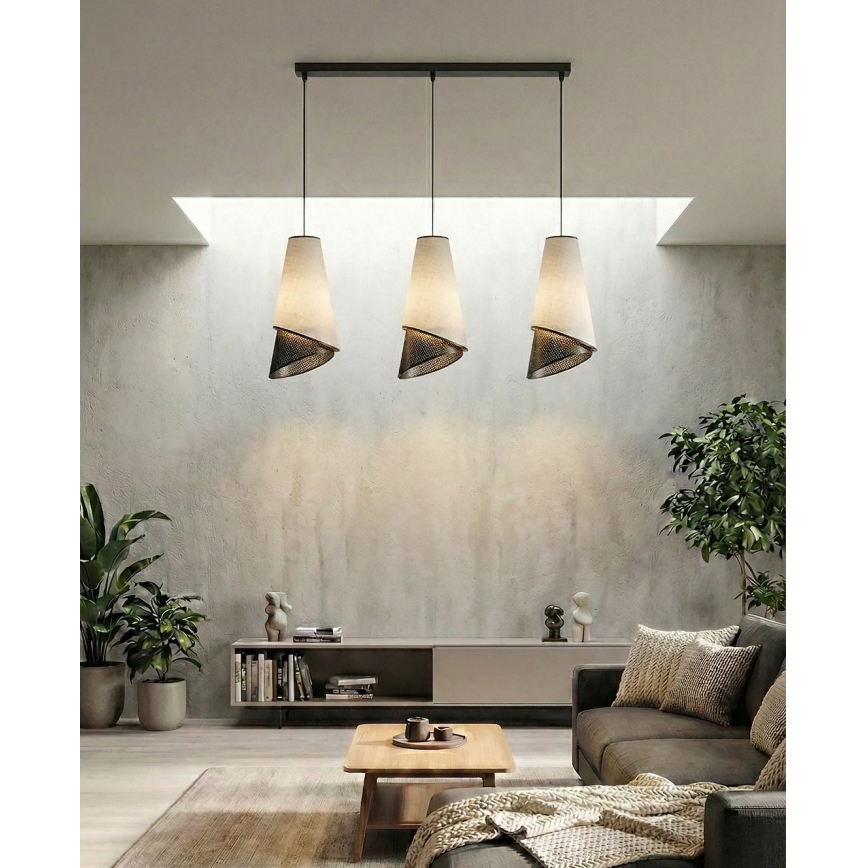 MODA Cable Pendant 3xE27/15W/230V grey/black