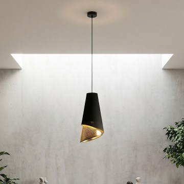 MODA Pendant on cord 1x E27/15W/230V Black/Gold
