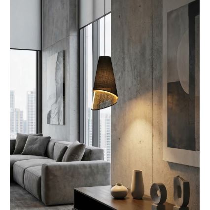MODA Pendant on cord 1x E27/15W/230V Black/Gold