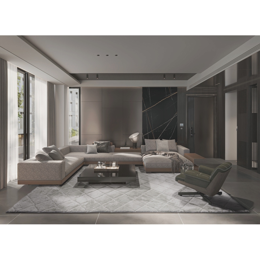 MODENA NEW Non-slip Rug, 120 x 160 cm, Light Grey