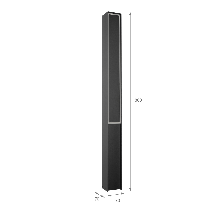 MODO LED Outdoor Lamp, 23.4W/230V, 4000K, IP44, 80 cm, Black