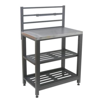 Modular outdoor table 80x47x123 cm black/stainless steel