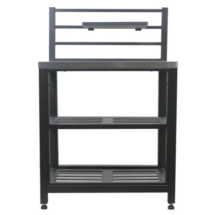 Modular outdoor table 80x47x123 cm black/stainless steel