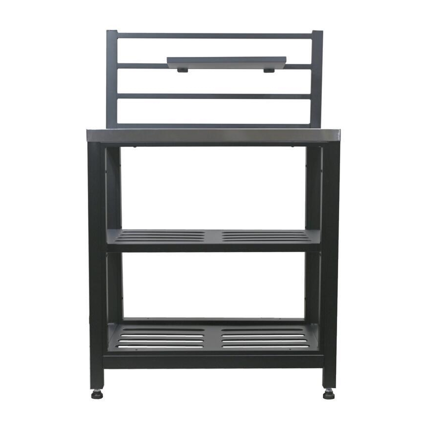 Modular outdoor table 80x47x123 cm black/stainless steel