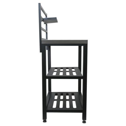 Modular outdoor table 80x47x123 cm black/stainless steel